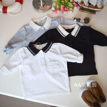 Autumn 1 new 2 boy cotton long sleeve polo shirt 4 children 3 year old baby rebound T - shirt and Korean childrens clothing