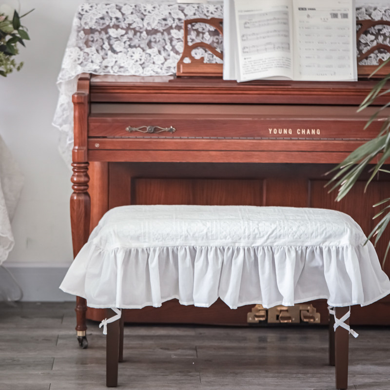 Piano Bench Seat Cover MISS PEONY Single Double Cotton Lace Nordic Pharamerican Princess Light Lavish Geb