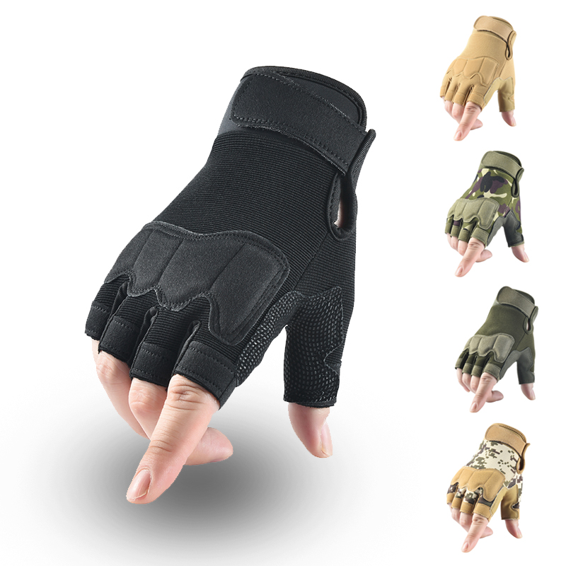 Tactical Gloves semi-mean male outdoor sports gloves camouflaved Mountaineering Locomotive Fitness fans Shooting Wrist Gloves