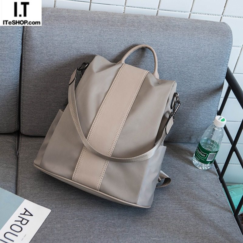 Hong Kong I Tgreg burglar double shoulder bag Women's new wave bag Fashion Oxford cloth Canvas Lady Travel Backpack-Taobao