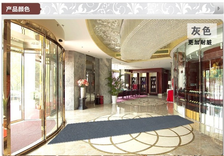 Nhựa PVC dày cửa hộ gia đình dây vòng sàn thảm nhà lối vào thảm thảm hành lang khách sạn thảm thang máy thảm nhựa chống trượt
