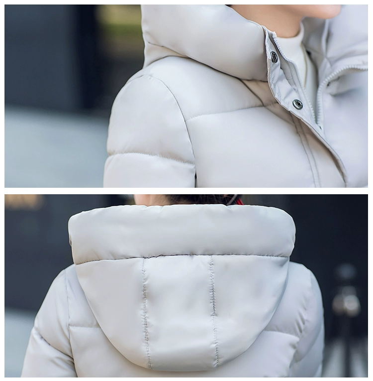 Áo khoác nữ mùa đông dài qua đầu gối 2018 phiên bản Hàn Quốc mới của chiếc áo khoác cotton tự canh nữ áo khoác dày in hoa nữ