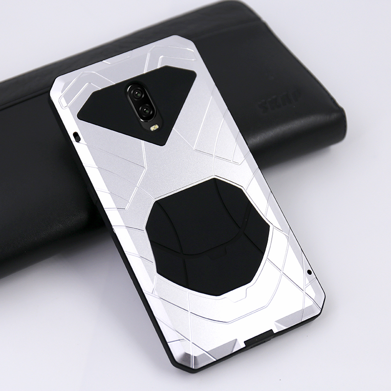 iMatch Water Resistant Shockproof Dust/Dirt/Snow-Proof Aluminum Metal Military Heavy Duty Armor Protection Case Cover for OnePlus 6T