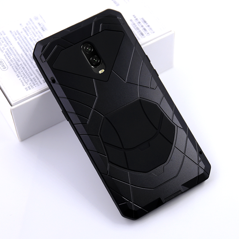 iMatch Water Resistant Shockproof Dust/Dirt/Snow-Proof Aluminum Metal Military Heavy Duty Armor Protection Case Cover for OnePlus 6T