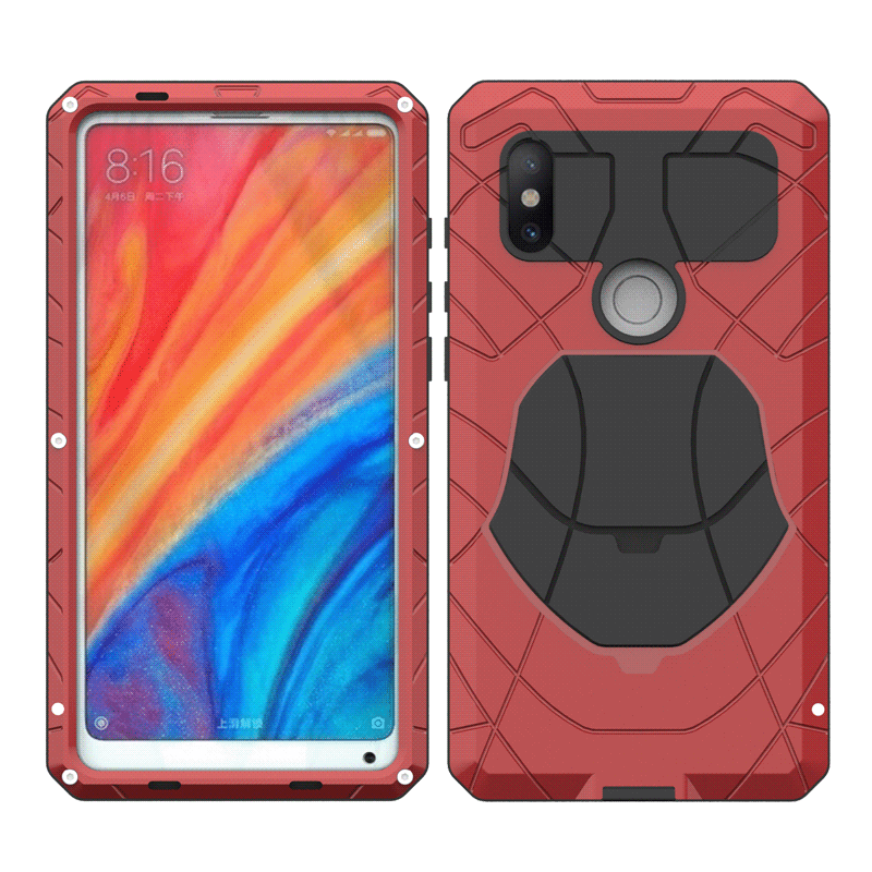 iMatch Water Resistant Shockproof Dust/Dirt/Snow-Proof Aluminum Metal Military Heavy Duty Armor Protection Case Cover for Xiaomi Mi MIX 2s