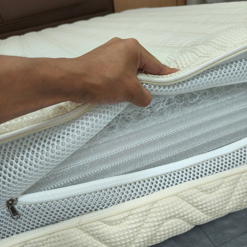 Full 3D Air Fiber Mattress with Hard Padding for Home Use, Suitable for the Elderly and Children, Dual-Core Lumbar Support, 4D Removable and Washable Simmons Mattress