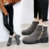 Giày bốt trẻ em Hàn Quốc phiên bản giày cotton 2018 mới dày với Martin boot mùa đông cộng với đôi bốt nhung hoang dã Giày ống