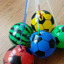 Chain football with rope Portable ball practice football Childrens inflatable toy ball ring stretch baby inflatable toy