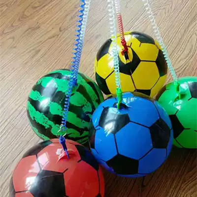 Chain football with rope portable ball practice football children's inflatable toy ball ring elastic baby inflatable toy