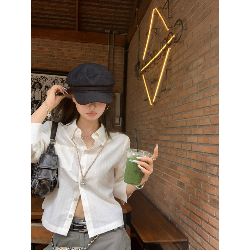 Deemo Studio【Essential Accessories】Can Be Worn Alone or Layered, Versatile Spring Short Shirt Deemo Studio【Essential Accessories】Can Be Worn Alone or Layered, Versatile Spring Short Shirt