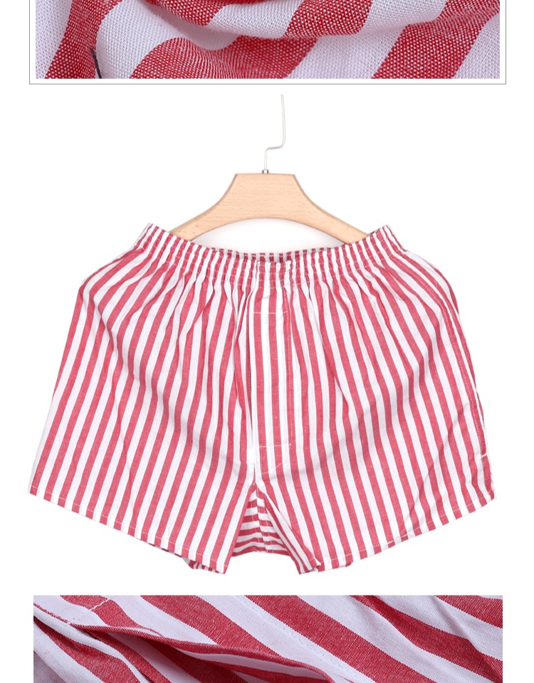 Một quần Luo nam võ sĩ cotton nguyên chất lỏng lẻo bốn góc đồ lót mỏng lưới nhà ngủ quần ngủ đồ ngủ dệt bông quan sip nam
