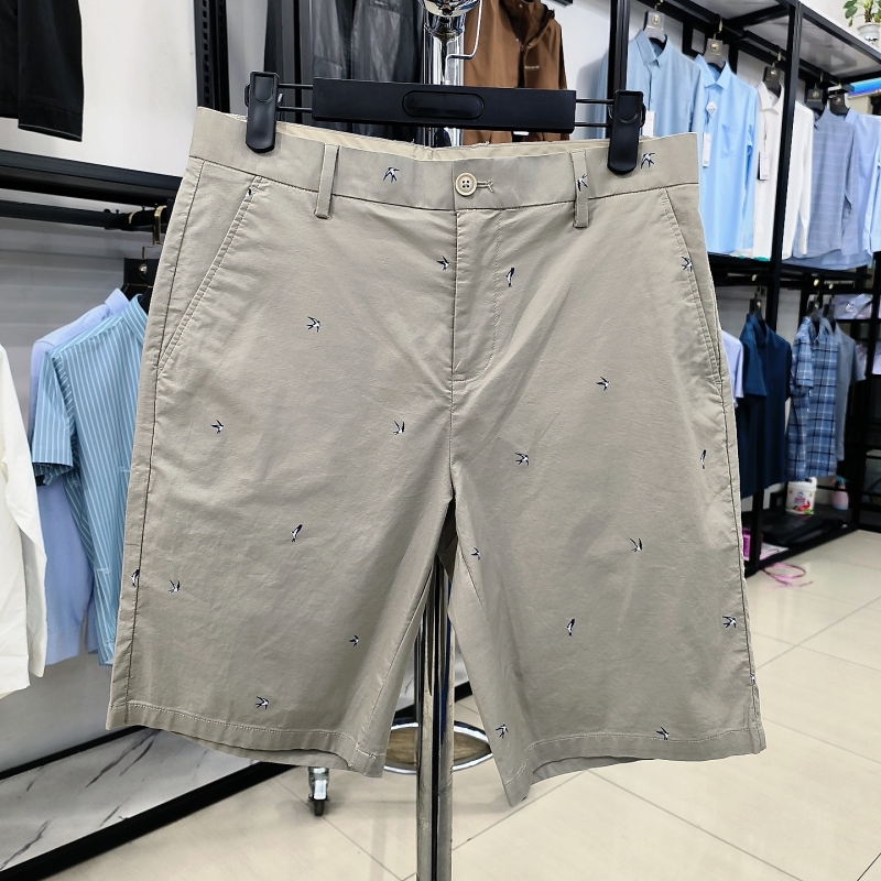 【H Brand】Lyocell Fiber + Cotton Blend Breathable and Comfortable Clearance Brand Label-Cut Summer Men's Five-Point Shorts 【H Brand】Lyocell Fiber + Cotton Blend Breathable and Comfortable Clearance Brand Label-Cut Summer Men's Five-Point Shorts