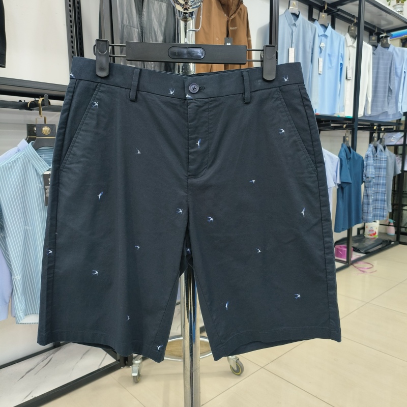 【H Brand】Contains Lyocell + Cotton, First-Tier Brand Clearance, Cut Label, Breathable Mid-Length Shorts, Summer Men's Five-Point Shorts