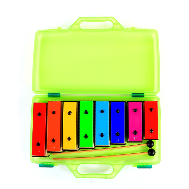 Orf Musical Instrument Aluminum Plate Qin Octaonic Sound Block Tone Children Percussion to Beat Qin Qin Early Teach 8 Soundbrick