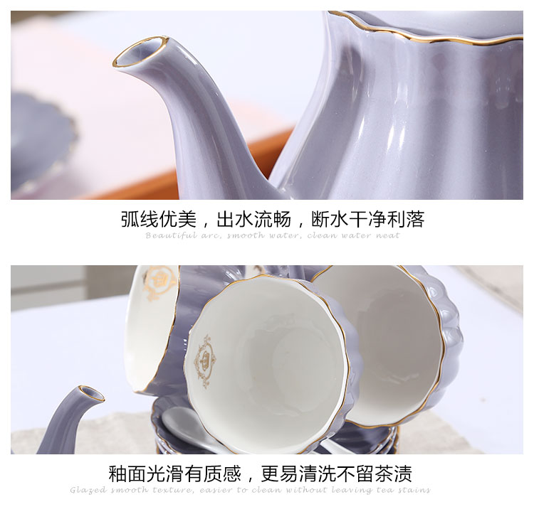 Bộ tách cà phê bằng gốm đặt nhà nhỏ sang trọng cao cấp theo phong cách Bắc Âu trà chiều thanh lịch Bộ trà Anh với chiếc đĩa - Cà phê ly uống cà phê
