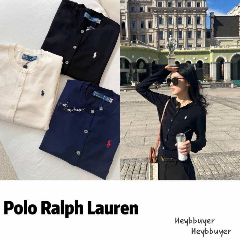 Polo Ralph Lauren 26 Early Spring Pima Cotton Embroidered Horse Logo Knit Cardigan | in Stock