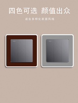 Acrylic eco-friendly switch sticker minimalist pure color modern double layer light extravagant high-end creative socket anti-dirty decoration frame cover