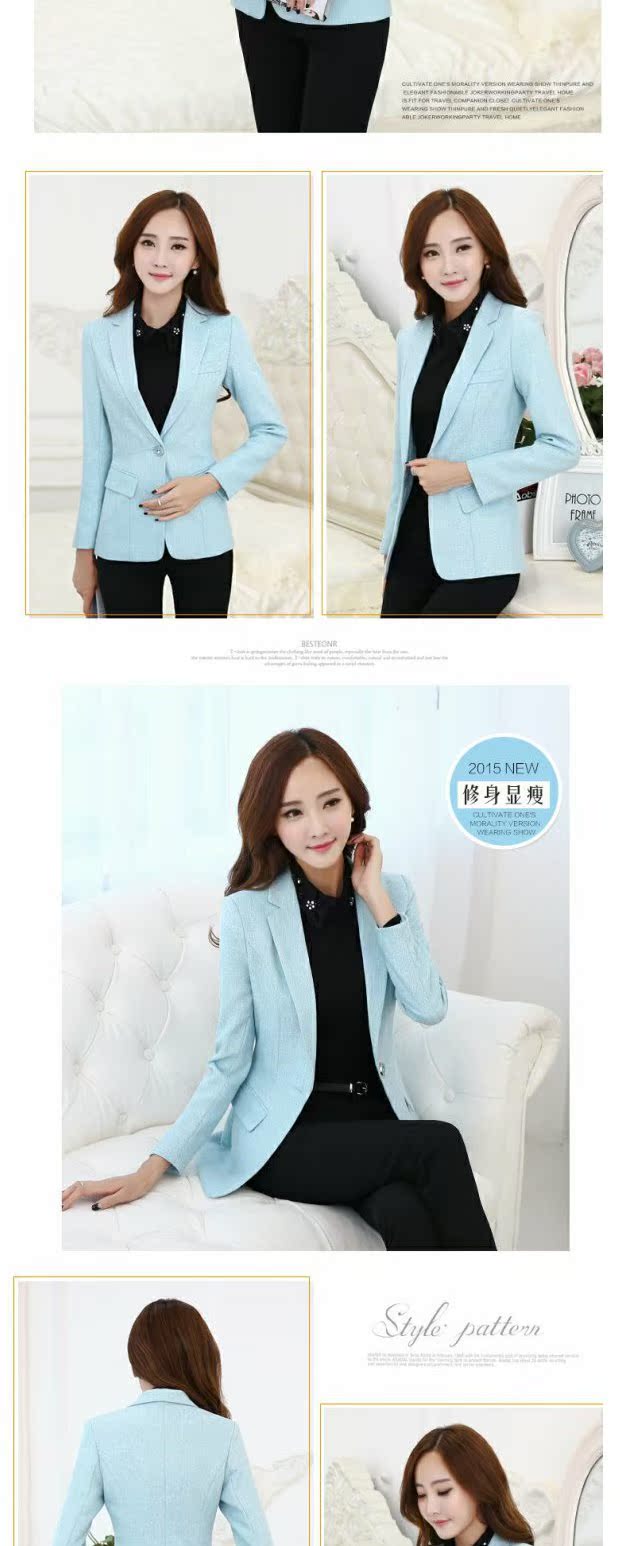 Lapel nhỏ phù hợp với áo khoác nữ 2017 mùa thu đông mới hoang dã tự canh thường phần dài áo khoác cotton và vải lanh áo khoác bomber nữ
