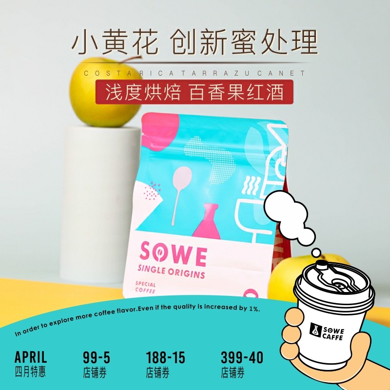 Cobbled coffee small yellow flower Costa Rica Canete grapes dry honey processed coffee bean graced powder 120g