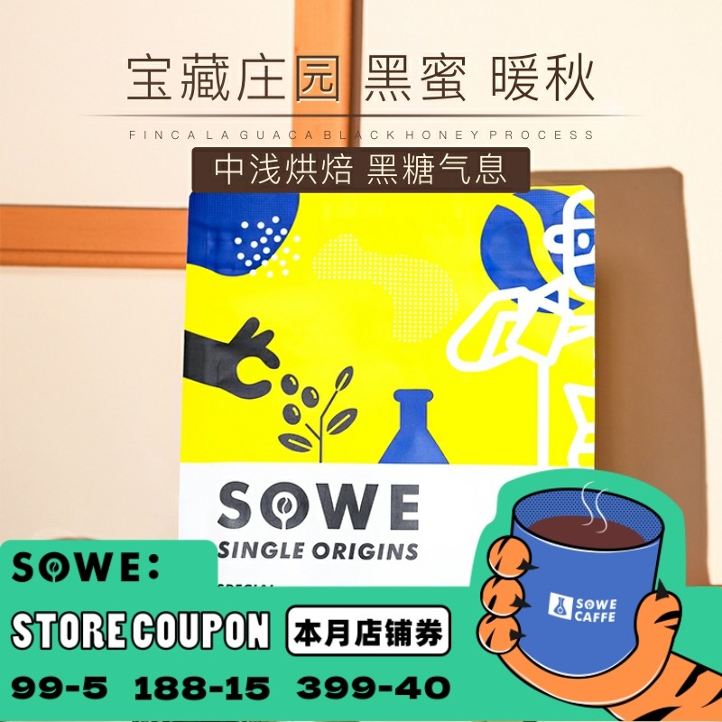 Central America Costa Rica warm autumn treasure manor black honey processing method boutique hand-brewed coffee beans 227g