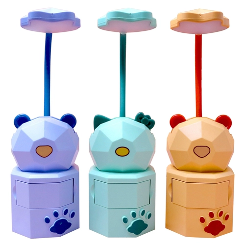 Настольная лампа для спальни, милый светодиодный маленький фонарь для кровати для рабочего стола, защита глаз