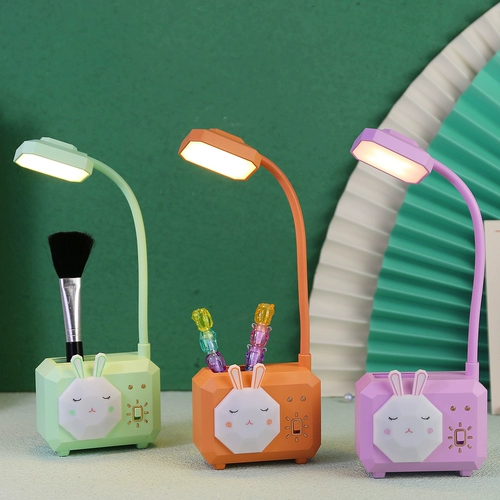 Настольная лампа для спальни, милый светодиодный маленький фонарь для кровати для рабочего стола, защита глаз