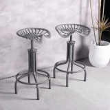 Стул бара промышленного стиля может быть поднят на столовых стульях ретро -бары стул B & B Cafe Creative Cast Iron Chair Grey Grey