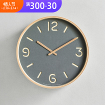 Caragle Japan Original imported Lemnos Nordic modern minimalist digital clock eco-friendly paper Living room mute hanging clock