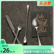 Caragle Japan AOYOSHI Qingfang made the retro Stainless Steel Western Meal Main Dining Knife Fork Butter Knife Cake Fork