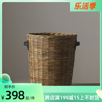 Caragle Imports Nordic French style rural natural vines Decorative Creative Flower Pot containing basket Basket Potted Plant Pendulum