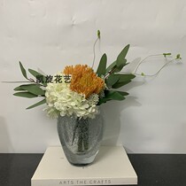 Orange Finished Products Emulation Floral Modern Light Lavish Board Room Living Room Tea Table Hotel Negotiation Table Upscale Decoration Flower Pendulum