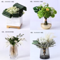 Green finished product emulation Flower modern minimalist light extravaganza Luxurious Slab House Sales Office Negotiation Table High-end Decoration Fake Flower Pendulum Pieces