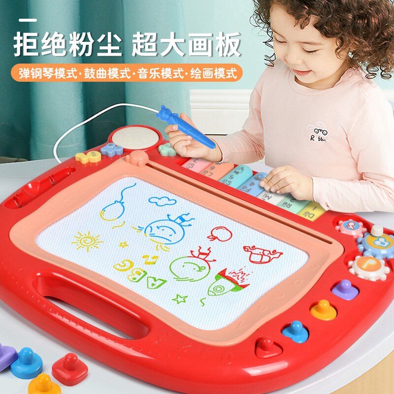 Writing Board Magnetic Drawing Board Children Home Erasable Toy Male Girl Pink Music Baby Magnetic Graffiti Board