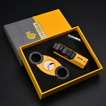 COHIBA Cohiba cigar lighter scissors two-piece set inflatable windproof lighter gift box packaging