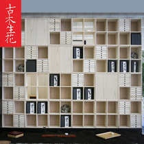 Solid Wood Puer tea cabinet tea cake cabinet multi-layer drawer type tea rack no paint storage tea storage cabinet storage cabinet