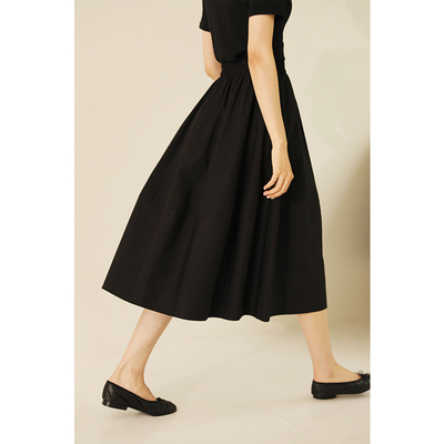taobao agent Spring three dimensional black long children's pleated skirt, trend of season, mid-length