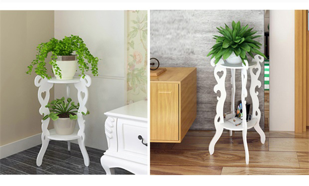 Hoa khung châu Âu gỗ rắn nhiều lớp màu xanh lá cây kệ sàn ban công đơn giản trong nhà phòng khách giá chậu cung cấp đặc biệt - Kệ kệ giày