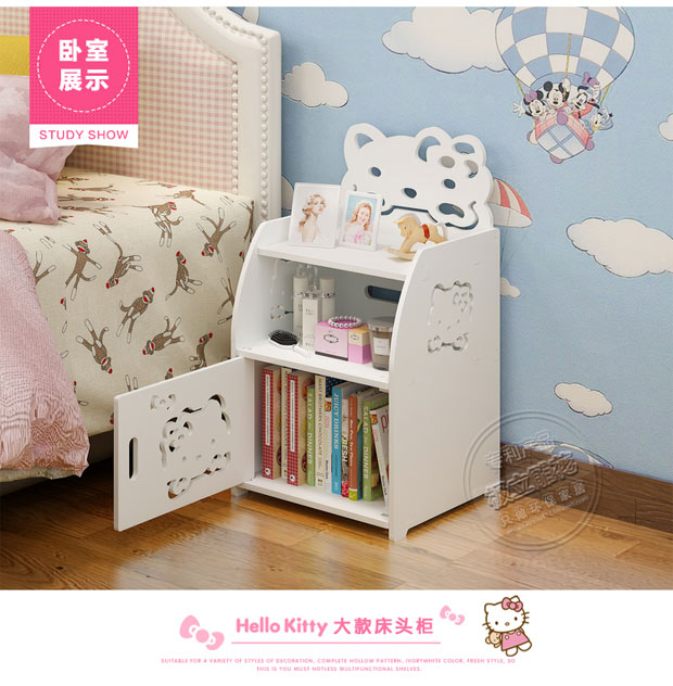 Minimalist tủ đầu giường hiện đại lắp ráp phòng ngủ của trẻ em, sống sofa phòng PVC tủ khóa tủ hẹp tủ lưu trữ nhỏ - Buồng tủ nhựa đựng quần áo trẻ em