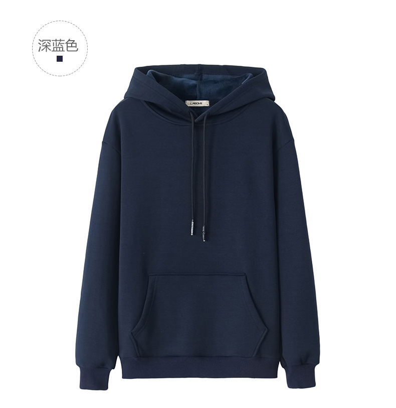 2018 mới Lagovi cotton nam áo len trùm đầu màu rắn phiên bản nam Hàn Quốc của áo khoác thể thao tự canh nam giản dị áo khoác nam có mũ