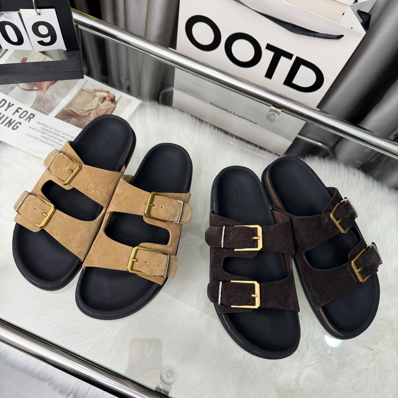 2026 European Birkenstock-Style Double Buckle Slip-On Sandals for Women, Summer Thick-Soled, Matte, Breathable, Comfortable, Versatile Outdoor Sandals 2026 European Birkenstock-Style Double Buckle Slip-On Sandals for Women, Summer Thick-Soled, Matte, Breathable, Comfortable, Versatile Outdoor Sandals