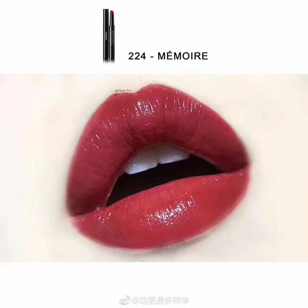 Chanel/香奈儿细管润色唇膏笔口红 COCO 224樱桃酒红色 214知性红