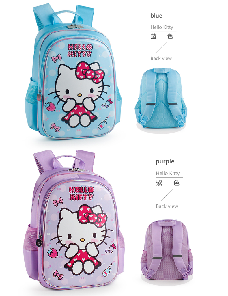 Hello Kitty Hello Kitty Schoolbag Học sinh nữ 1-3 Lớp một trẻ em kt Cat Girl Ba lô - Túi bé / Ba lô / Hành lý balo kéo học sinh