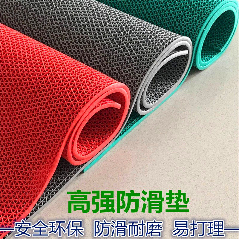 Bathroom non-slip mat hollow mesh water-proof kitchen restaurant corridor bathroom toilet floor mat PVC plastic door mat