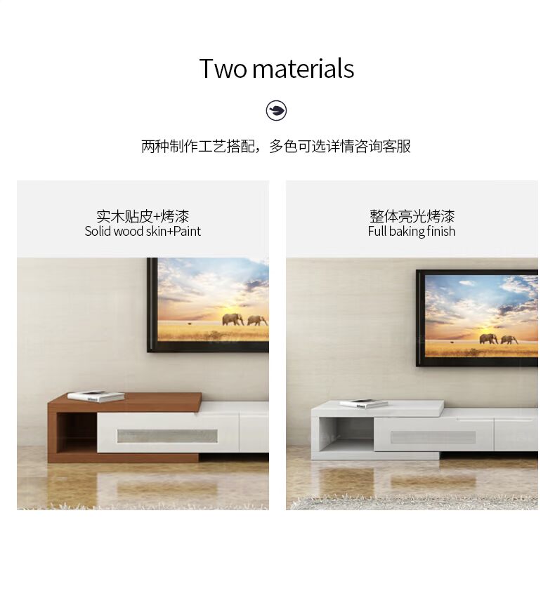 Neville Jane phòng khách bàn cà phê kết hợp tủ TV Đen và trắng hiện đại tối giản nội thất phòng khách FB3303 nội thất phòng ngủ hiện đại