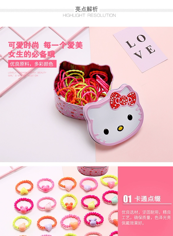 Không làm tổn thương trẻ em tóc buộc cao su ban nhạc cô gái phụ kiện tóc dây tóc Hàn Quốc Công chúa bé tóc dây headband tóc vòng bộ dây buộc tóc cho bé gái