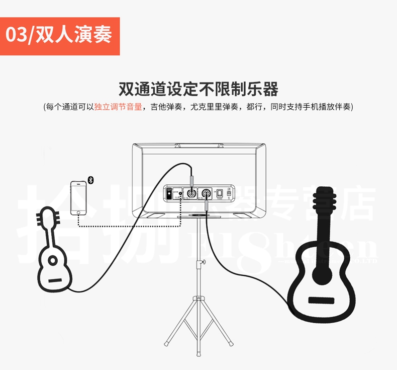 Guitar chơi sạc loa Bluetooth ngoài đường bán hát hát sạc âm thanh trống bàn phím dân gian Freeplay - Loa loa loa microlab m108
