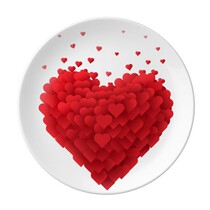 Love heart heart shaped bone China ceramic dinner plate 8 inch moonlight plate dining utensils Home kitchen restaurant flat plate gift