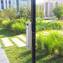 Wall-mounted stainless steel ash column wall hanging ashtray integrated cigarette bin anti-smoke column outdoor