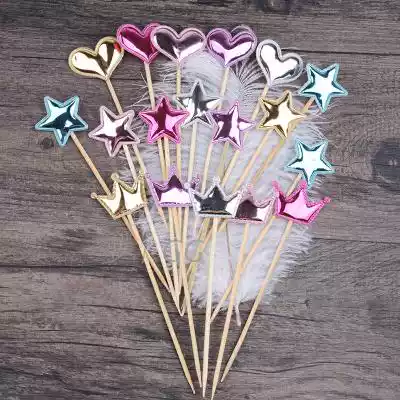 Daily necessities cake decoration card ice cream decoration love star peach heart dessert table decoration 5 sets