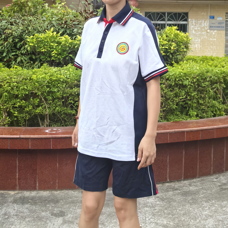 Dongguan Polytechnic School Summer Uniforms Short-Sleeved Shirts Shorts Long Pants School Uniforms